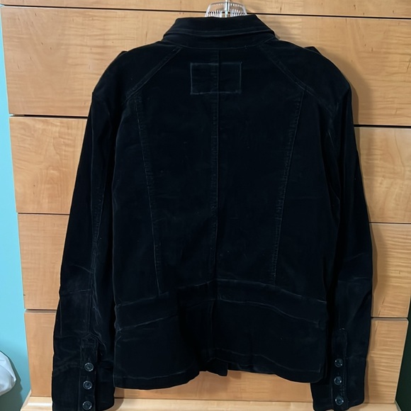 Jag Jeans Black Velvet Corduroy Jacket Size Large - Picture 3 of 6